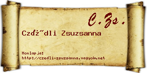 Czédli Zsuzsanna névjegykártya